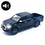 Toyota Hilux Vigo Die cast Model Toy Car For Kids - Front Door Openable - Lights and Music - 5 inches - 1:36 Scale - Black