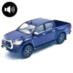 Toyota Hilux Vigo Die cast Model Toy Car For Kids - Front Door Openable - Lights and Music - 5 inches - 1:36 Scale - Blue