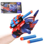 Spiderman Foam Rubber head dart shooter with 10 darts Action Toy for Boys