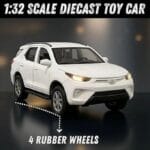 Toyota Fortuner Legender - Pull Back and Die cast - 5 inches - Light and music - White