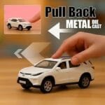 Toyota Fortuner Legender - Pull Back and Die cast - 5 inches - Light and music - White