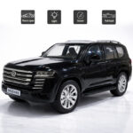 Toyota Land Cruiser Prado Model Car - Push Power 2 door trunk open - Light and Music - Plastic body - Black