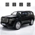 Toyota Land Cruiser Prado Model Car - Push Power 2 door trunk open - Light and Music - Plastic body - Black