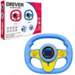 Racer Steering wheel Toys for Kids for Car Dashboard Stick-on - Red and Blue assorted colors