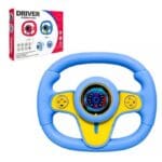 Racer Steering wheel Toys for Kids for Car Dashboard Stick-on - Red and Blue assorted colors