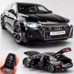 Audi RS7 Die cast license scale model card - Black