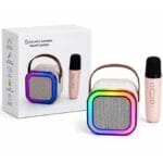 Rainbow LED Karaoke speaker with Wireless Mic