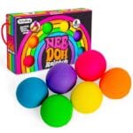 NeeDoh Nice Cube Squishy Rainbow Toy Balls Toy - 6pcs Fidget Jelly Balls for Kids