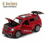 Nissan Patrol - Toy Car Pull Back Die cast - Light and Music - Red