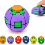 Colorful 3D Printed Press Button Gear Fidget Spinner Ball Rotating Cube Gyro Stress Reliever Toy