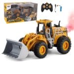 Remote Control 7-Channel Bulldozer Tractor Truck Toy for Boys - With Light Spary