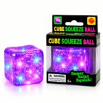 Squeeze Squishy Nice Glitter and Light Cube Toy Fidget Cube with for Kids