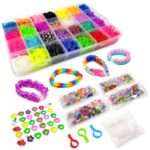 Loom Rubber Bands Bracelet Kit with Plastic Case Refill for Girls - Premium Quality Bright Color Bands